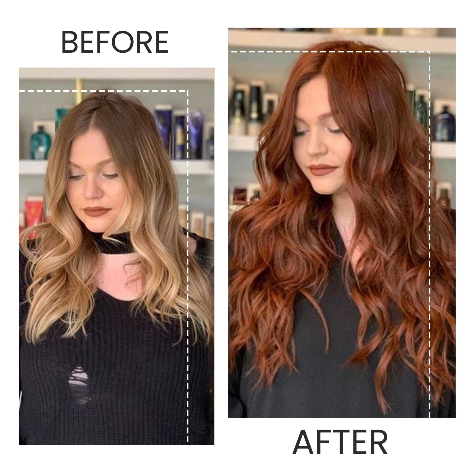 Belaved 14 Inch 70g Auburn Remy Human Hair Extensions Clip-Ins for Women - 7pcs Seamless Natural Hair Extensions #135 - Perfect for Parties, Weddings & Daily Styling