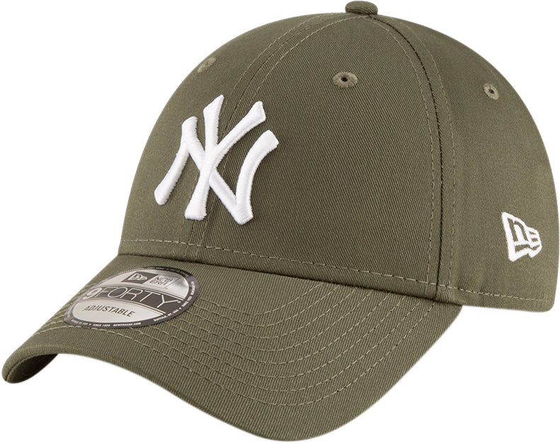 New York Yankees New Era 9Forty League Basic Olive Green Adjustable Baseball Cap - Perfect for Baseball Games, Streetwear Fashion & Sports Fans