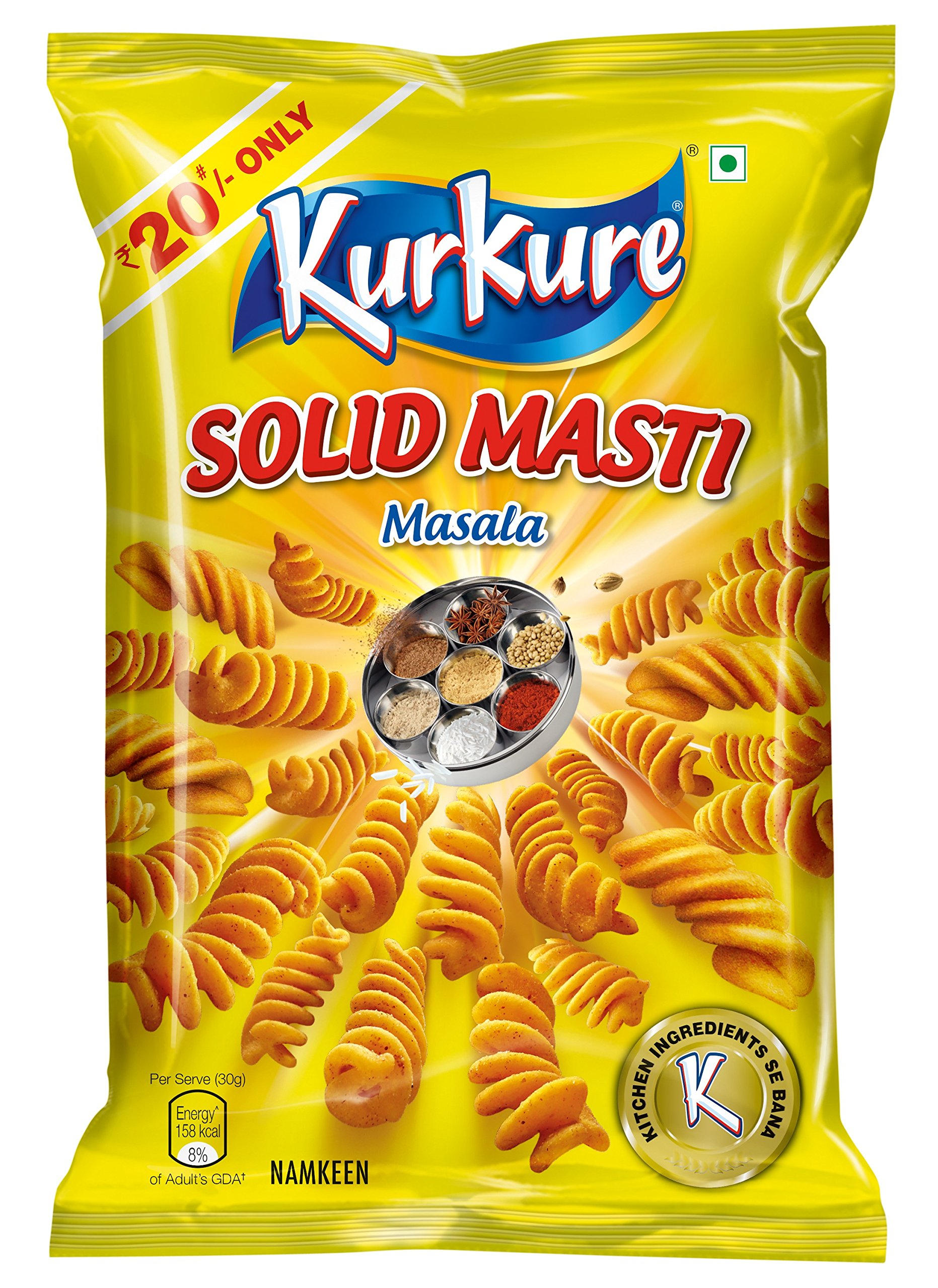 Kurkure Masti Masti Snacks - Crunchy Corn Puffs, 90g Pouch - Perfect for Parties, Movie Nights & On-the-Go Snacking
