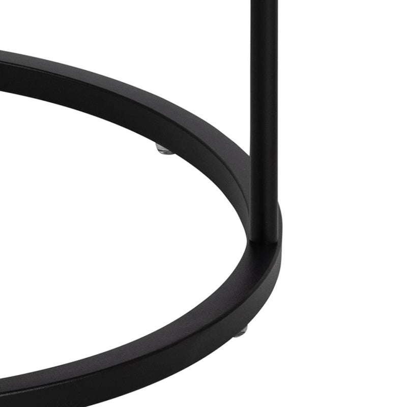 POLON Nightstand 40cm Black - Modern Bedside Table for Small Spaces, Bedroom, Living Room & Office