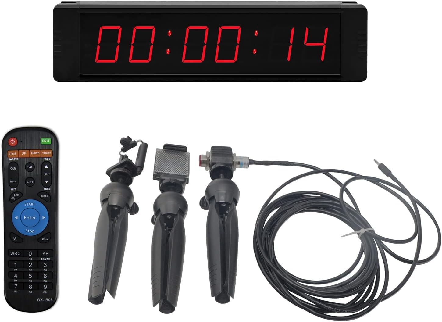 Professional Indoor Wired Laser Timer - LED Stopwatch for Training, Racing & Sports | Track & Field Running Timer, Sprint Bike Motorcycle Racing Clock | Perfect for Gyms, Schools & Sports Competitions