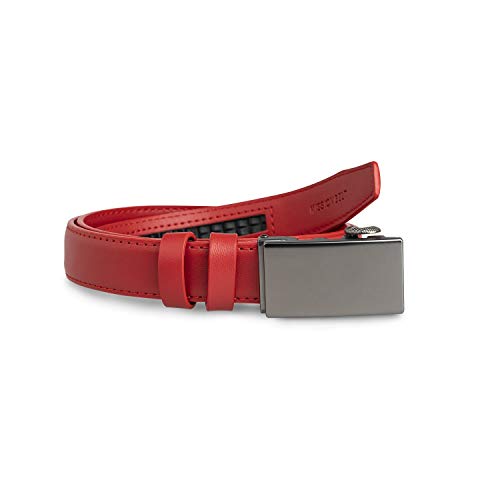 30mm Patina Buckle & Red Leather
