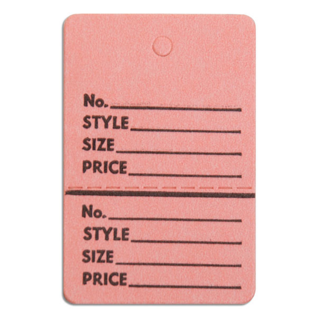 Pink Merchandise Tags without String 1.75