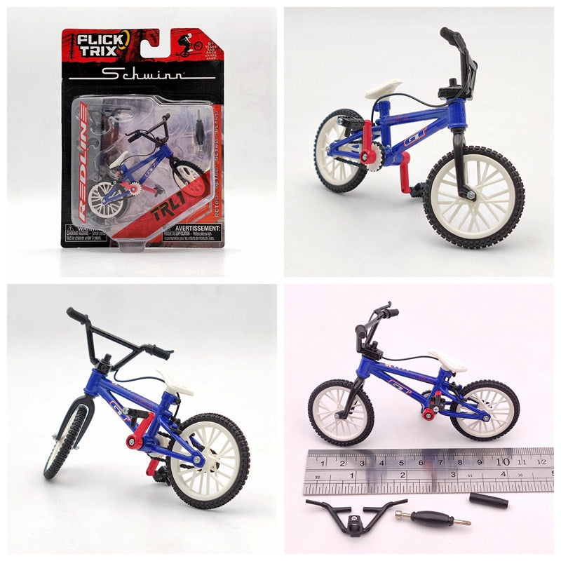 Premium FLICK TRIX Miniature BMX Finger Bike - Diecast Metal DeathTrap Bicycle Toy for Kids & Adults - Perfect Gift for BMX Lovers, Office Desk Decor & Stress Relief Fidget Toy