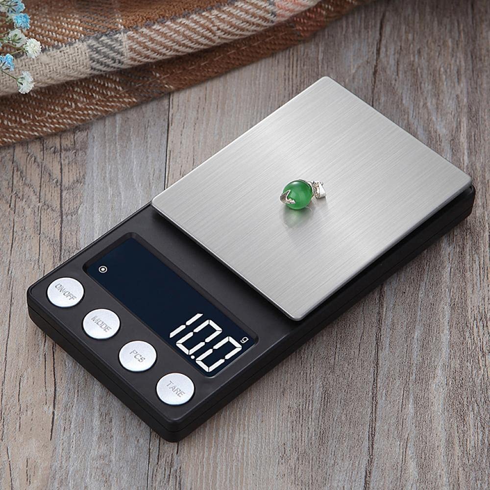 Precision Digital Jewelry Scale 1000g x 0.1g - Portable Mini Gold & Kitchen Gram Scale for Weighing Jewelry, Coins, Herbs & Cooking Ingredients (Perfect for Jewelers, Cooks & Small Business Owners)
