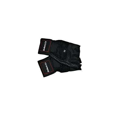 BioTechUSA Houston Workout Gloves for Men & Women - Medium Size, Black - Perfect for Weightlifting, Gym Training & CrossFit