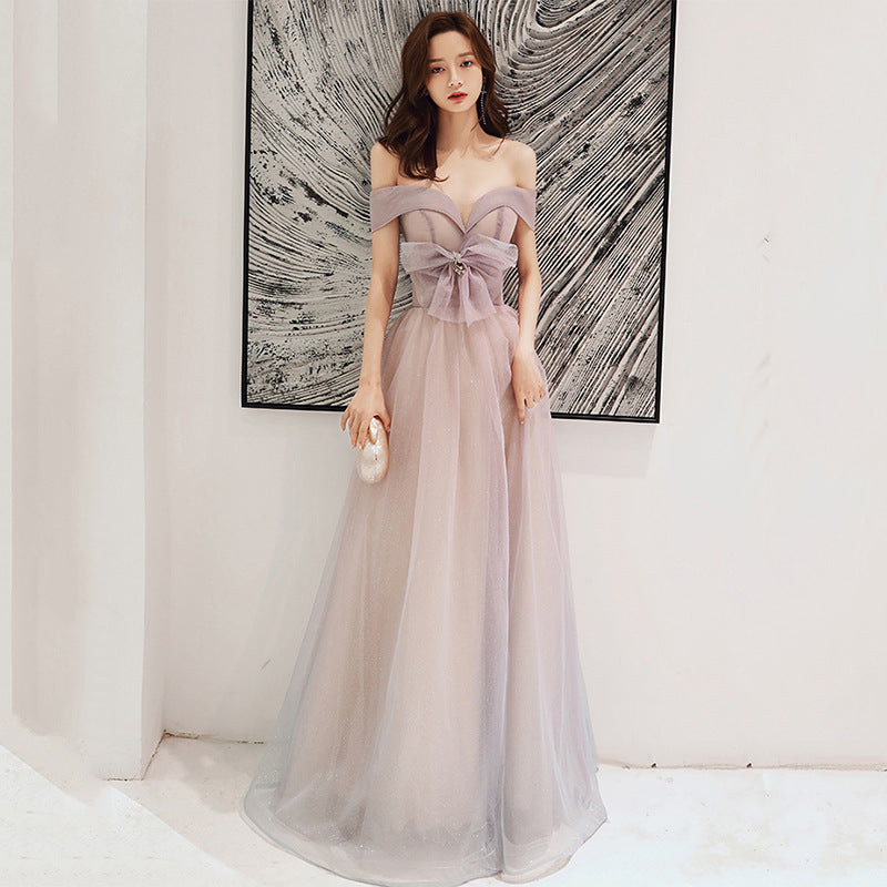 Sweet Pink Off Shoulder Birthday Party Dress - Strapless S-Line Formal Evening Gown for Women | Perfect for Prom, Wedding Guest & Cocktail Dresses