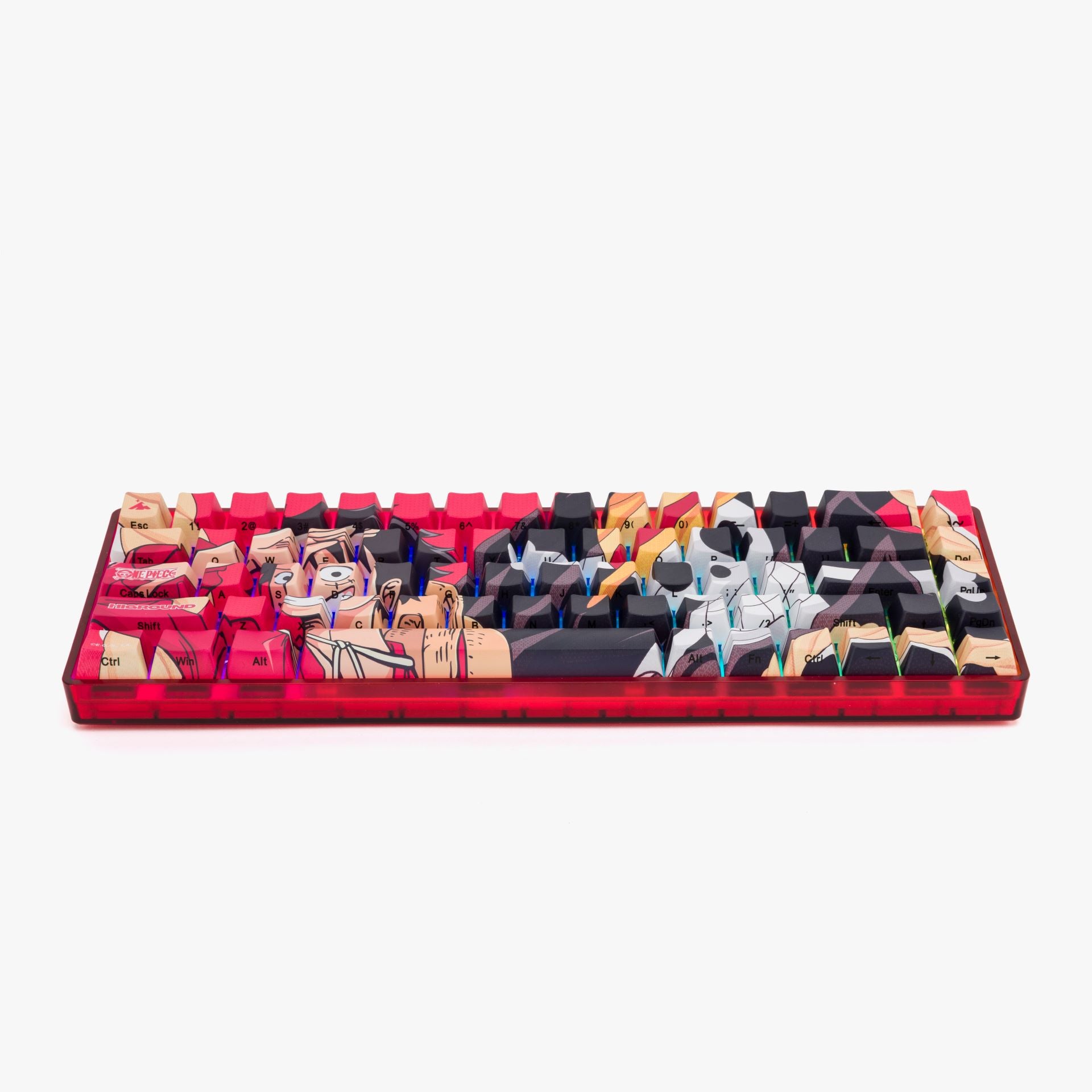 One Piece x HG Basecamp 65 Mechanical Keyboard - Luffy Edition for Gaming & Typing | Anime Themed Custom Keyboard for PC & Mac Users