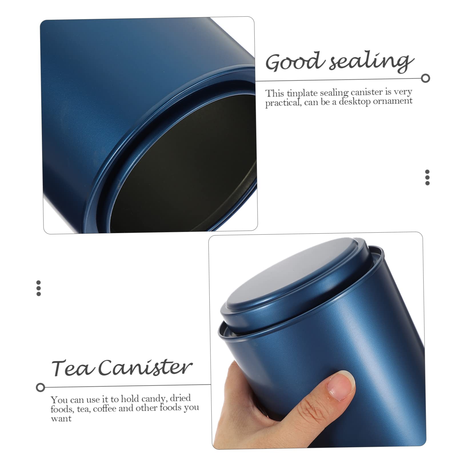 Operitacx Airtight Tea Storage Canister - Tinplate Tea Canister with Seal, Multi-Functional Household Tea Container for Loose Leaf Tea, Coffee, Sugar & Spices - Perfect for Kitchen, Pantry & Office Use
