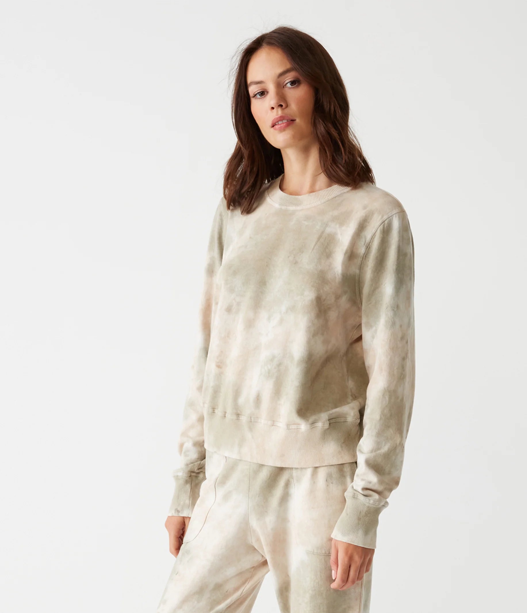 Comet Double Dye Pullover Sweatshirt - Champagne Color Combo | Soft & Stylish Women's Casual Wear for Fall & Winter | Perfect for Lounge, Travel & Street Fashion