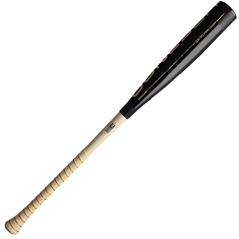 Warstic 2025 Bonesaber Hybrid Black Cobra BBCOR Baseball Bat - High Performance Adult Baseball Bat for League Play & Training - Perfect for Power Hitters & Competitive Players