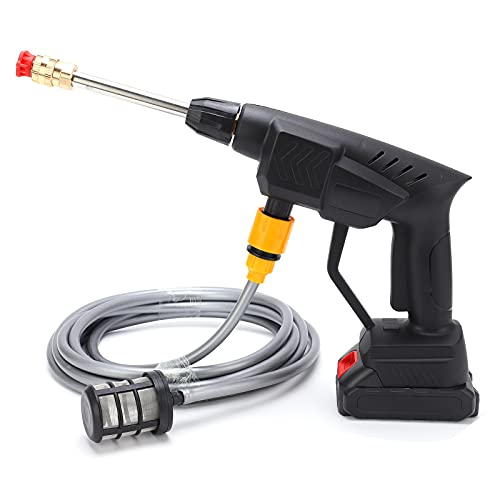 Rechargeable Lithium Battery Cordless Electric Pressure Washer - 5 Batteries Included for US Use | Portable Car Wash, Home Cleaning & Outdoor Water Gun