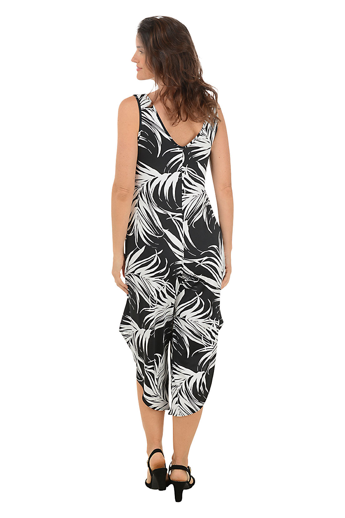 Fern Grove Sleeveless Jumpsuit for Women - Summer Romper with Pockets - Casual & Comfortable Outfit for Beach, Vacation, and Outdoor Activities