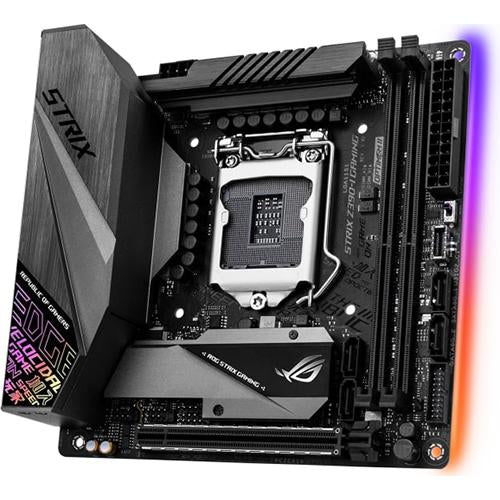 ASUS ROG STRIX Z390-I Gaming Motherboard - Mini ITX for PC Builds | Intel LGA 1151 | WiFi | RGB Lighting | Perfect for Compact Gaming Rigs & Home Theater PCs