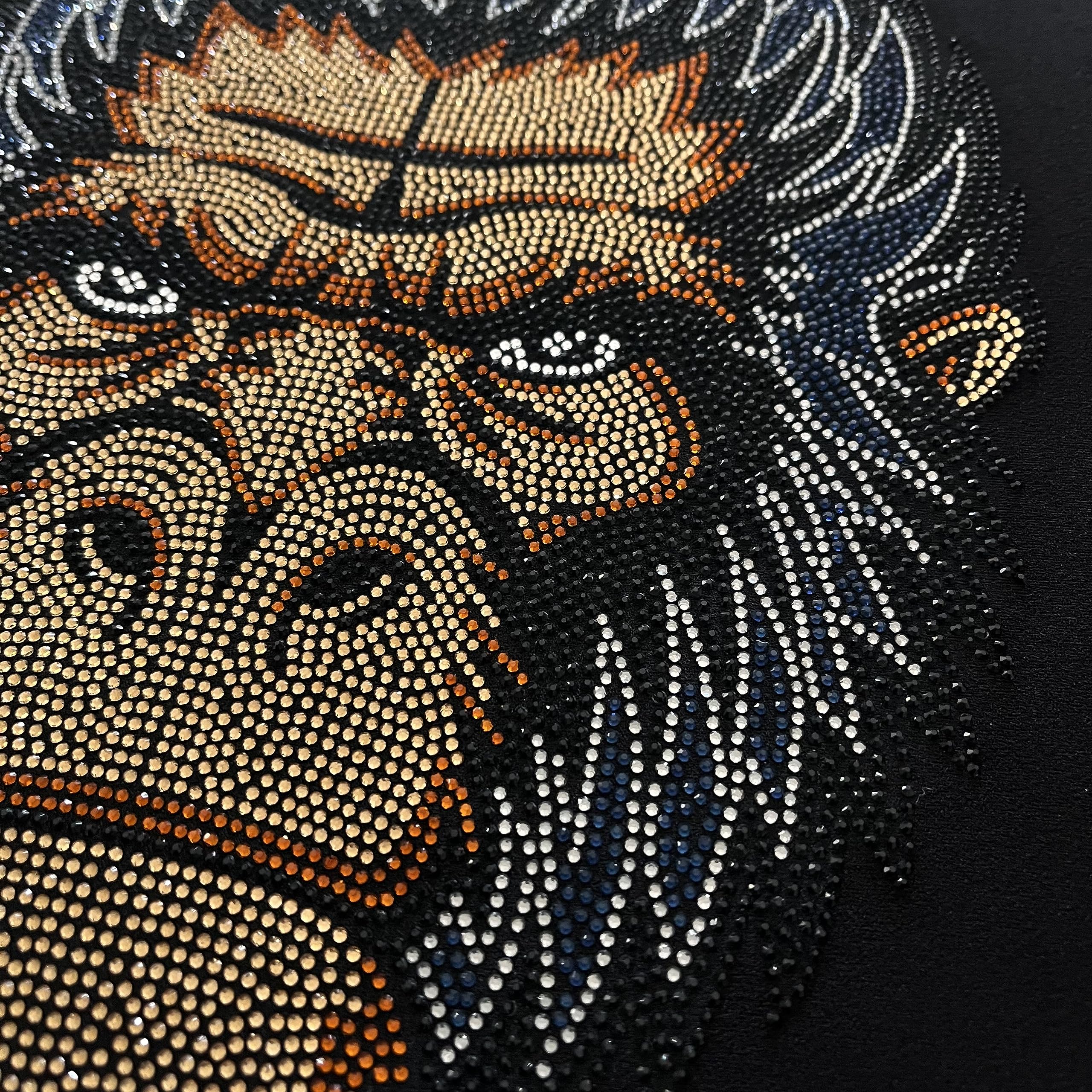 Gorilla Rhinestone Heat Transfer Vinyl - Black, Brown, Silver Crystal Design for T-Shirts & Apparel | DIY Iron-On Motif for Custom Clothing, Hats & Bags