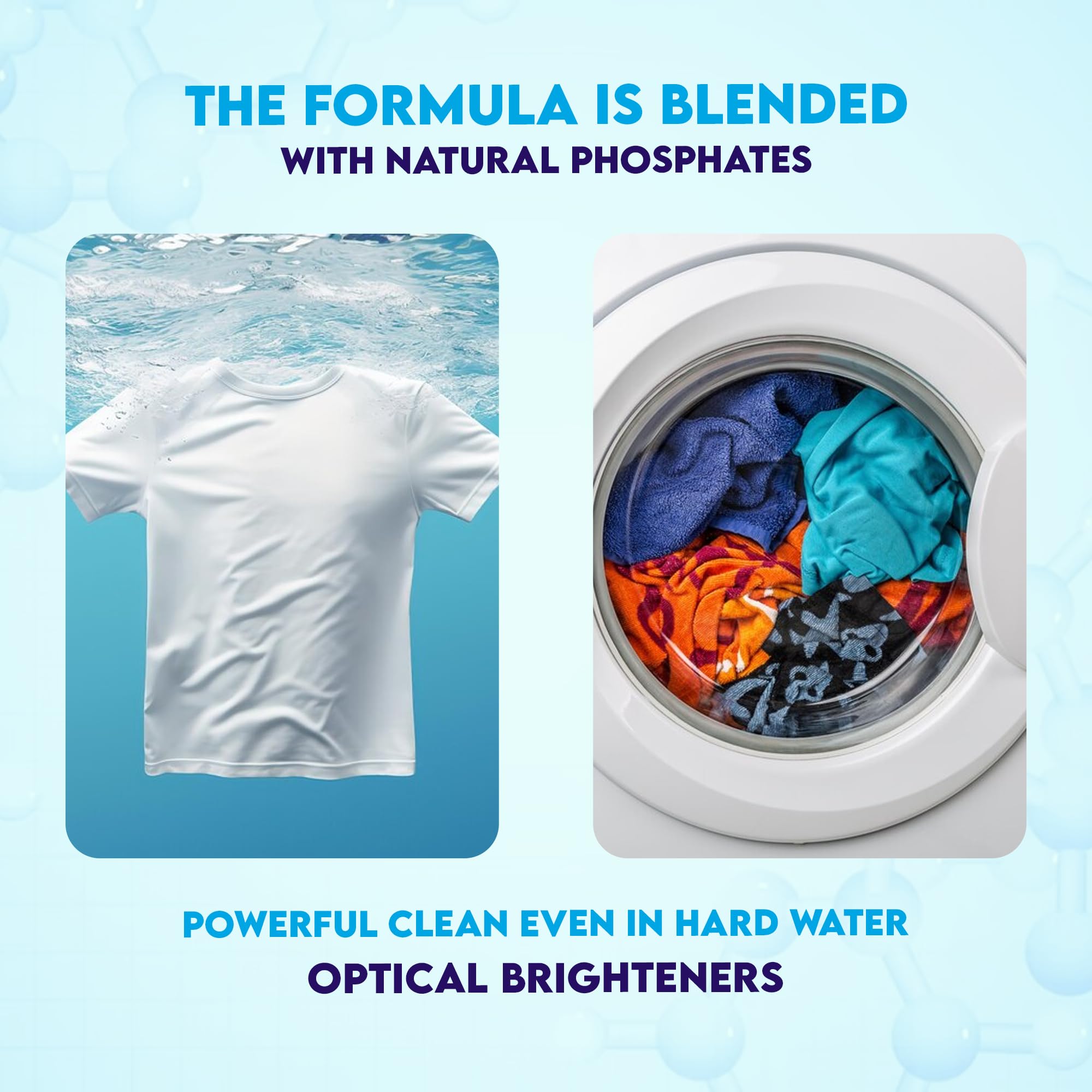 Phosphate-Free Laundry Detergent Powder for All Washing Machines | Fresh Clean Scent | Mess-Free with Included Scoop | Safe for All Fabrics, Greywater & Septic Systems | 46oz (Pack of 1) | Perfect for Families, Travel & Eco-Friendly Homes