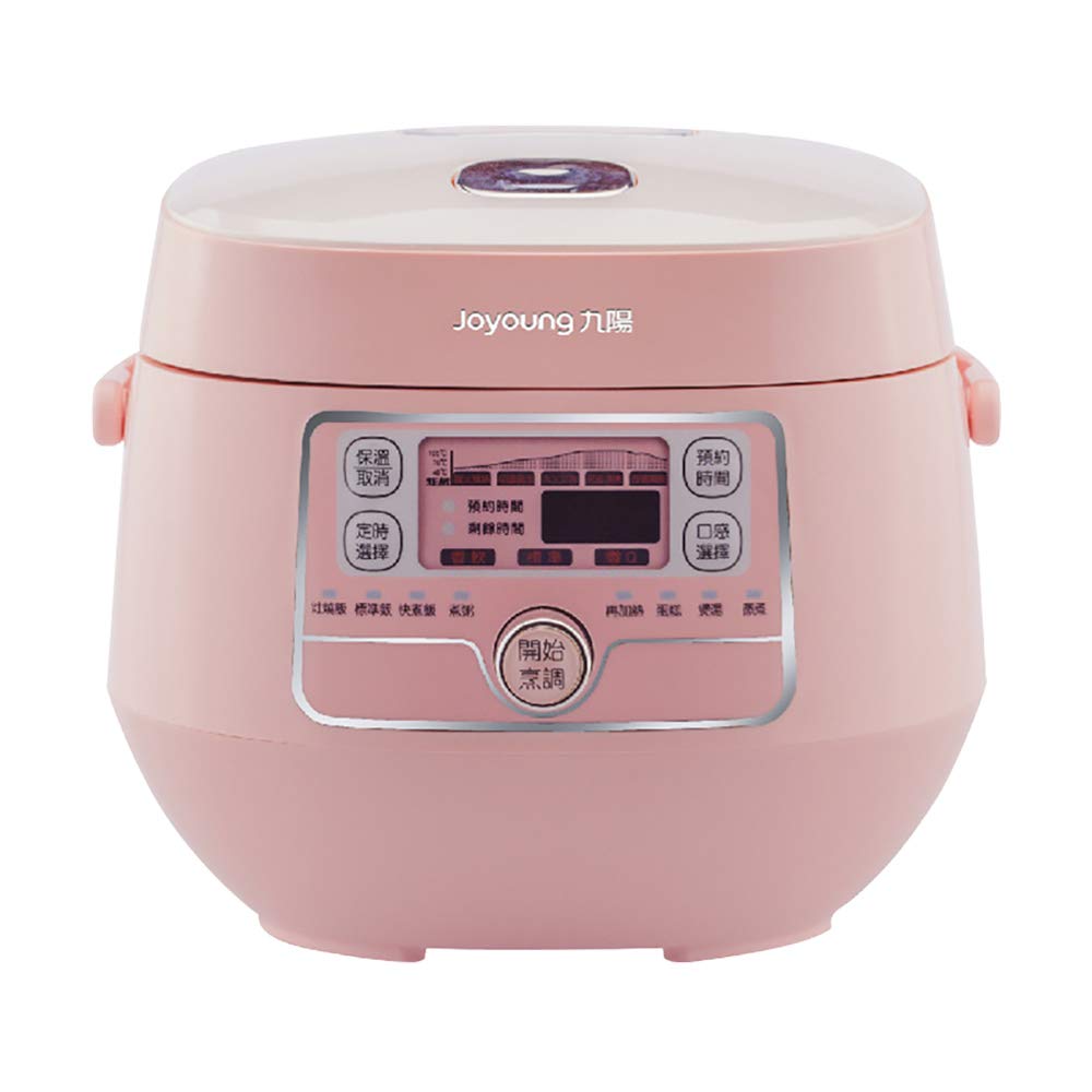 Smart Rice Cooker 2L Mini Multi-Use with Timer - Perfect for Cooking Rice, Soups, Stew & More | Compact Pink Electric Pot for Small Kitchens, Dorms & Office Use