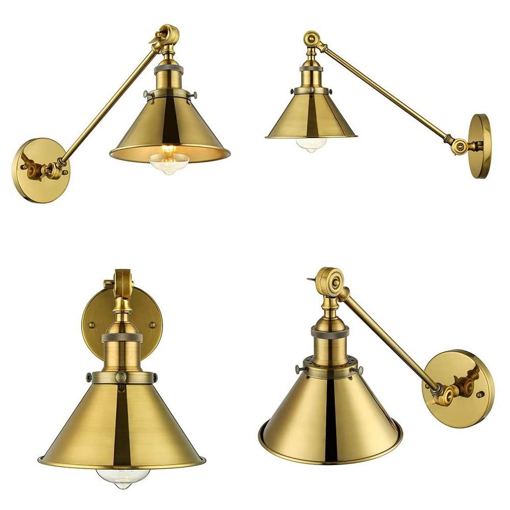 Adjustable Swing Arm Wall Sconce - 7