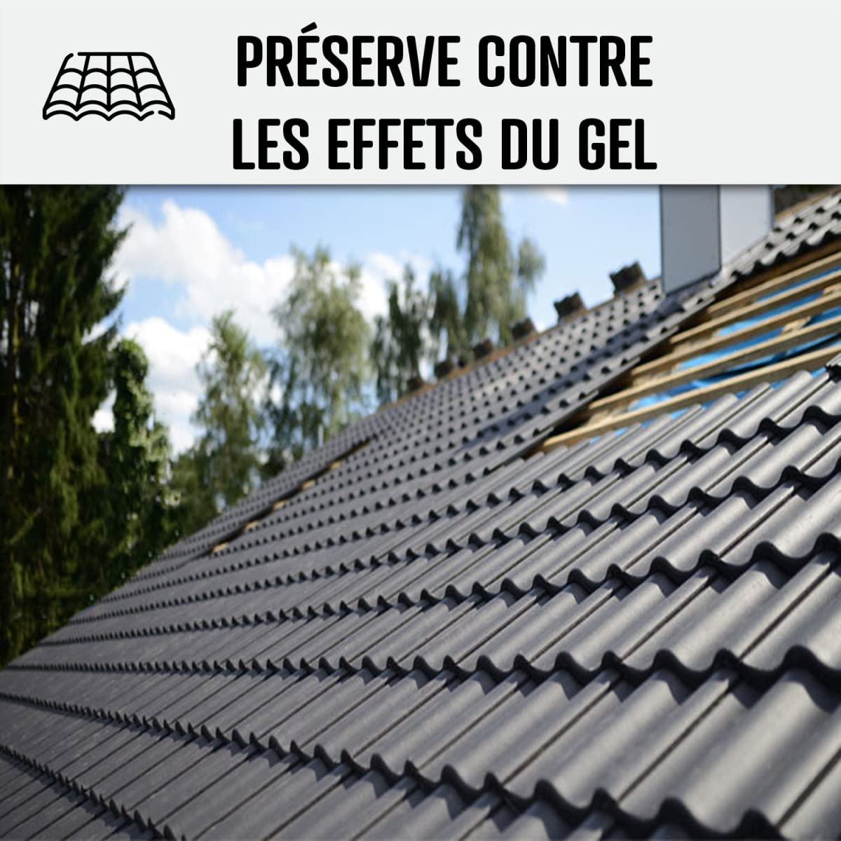 Colorless Waterproof Roof Coating for Porous Surfaces - IMPERTOITURE HYDRO - 5L (Covers 25m²) - ARCANE INDUSTRIES | Waterproof Sealant for Flat Roofs, Concrete & Masonry | DIY Home Repair & Weather Protection