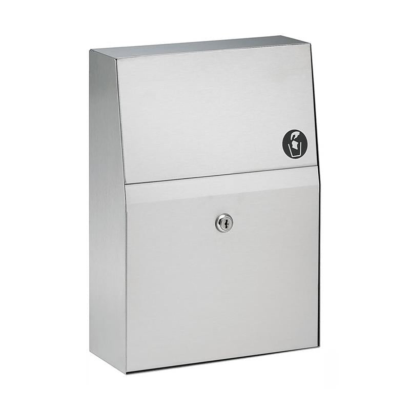 Bradley 4722 1500 Standard Series 1.5 Gallon Sanitary Napkin Disposal Unit - Surface Mounted for Restrooms, Commercial Bathrooms & Public Washrooms