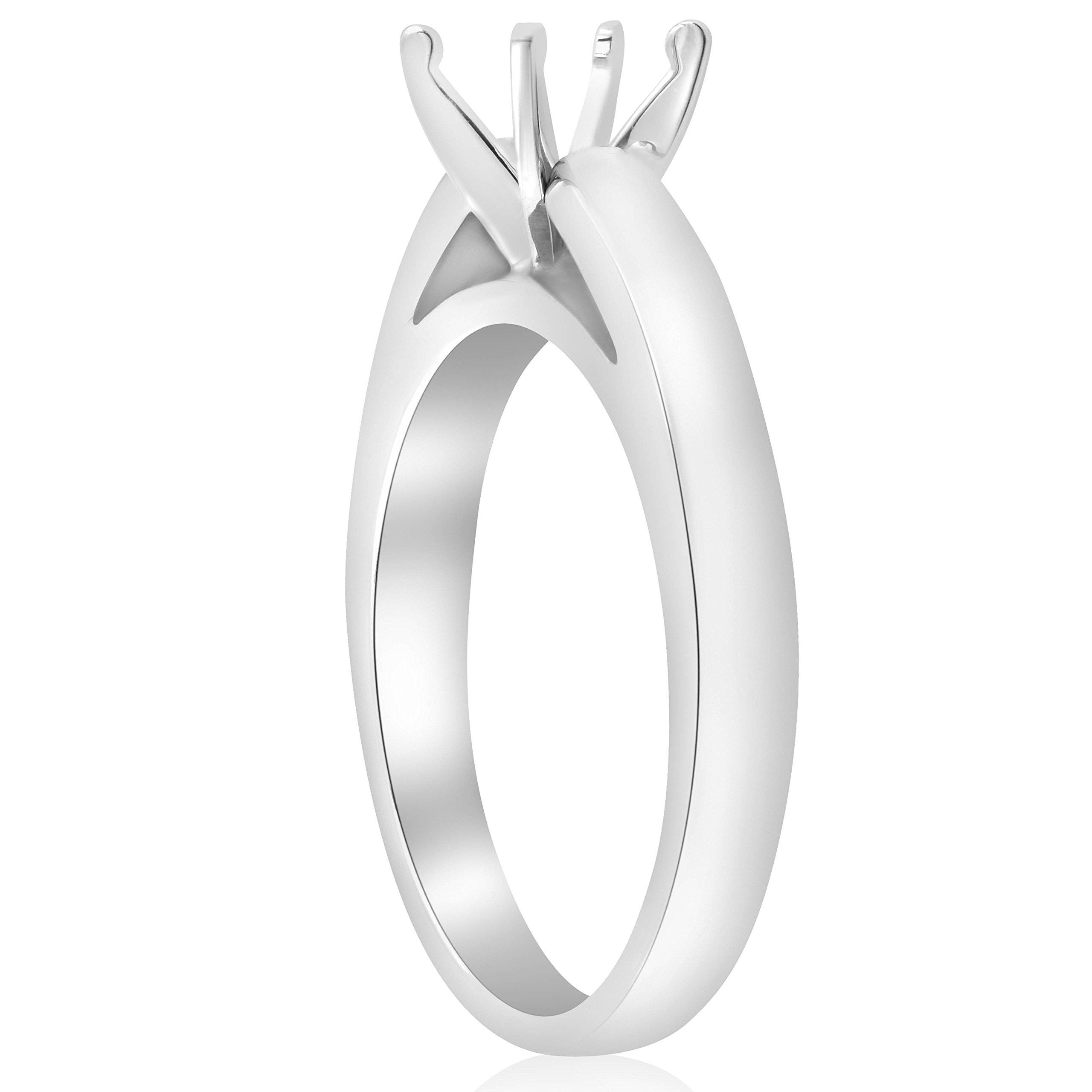 Solitaire Cathedral Semi Mount Engagement Ring Setting - Elegant Wedding Band for Brides, Promise Rings & Proposals | Perfect for Engagement, Anniversary & Special Occasions