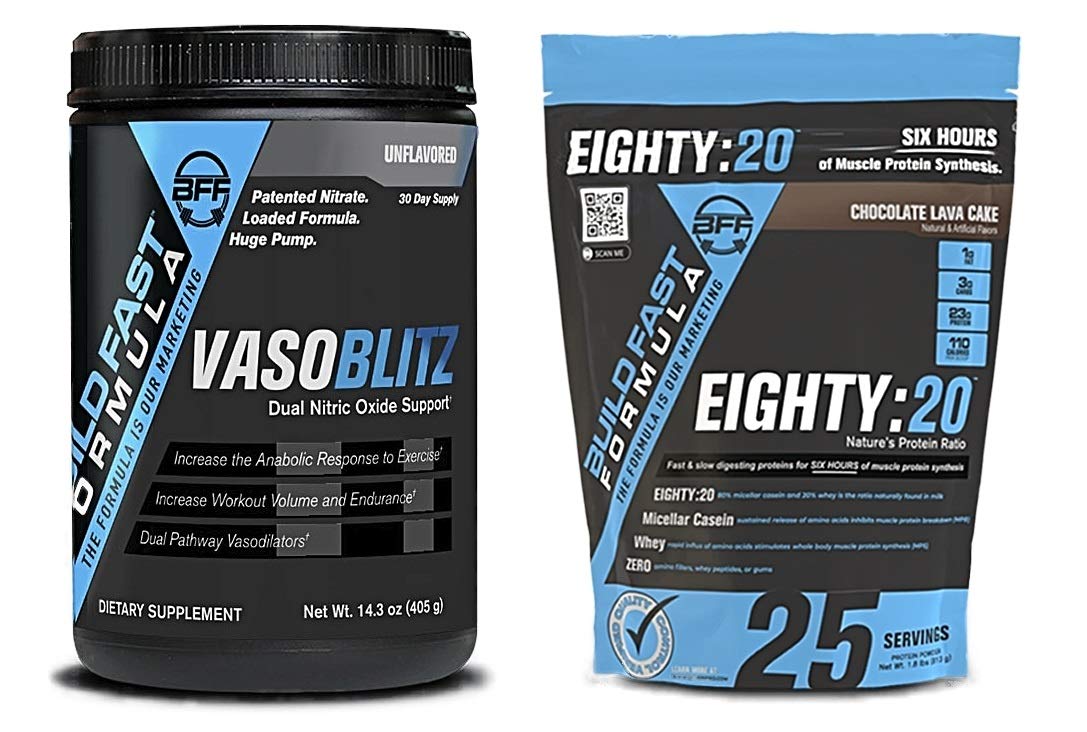 Vasoblitz Unflavored & Eighty:20 Chocolate Lava Cake Protein Cream Bundle - Perfect for Post-Workout Recovery & Healthy Dessert Alternatives
