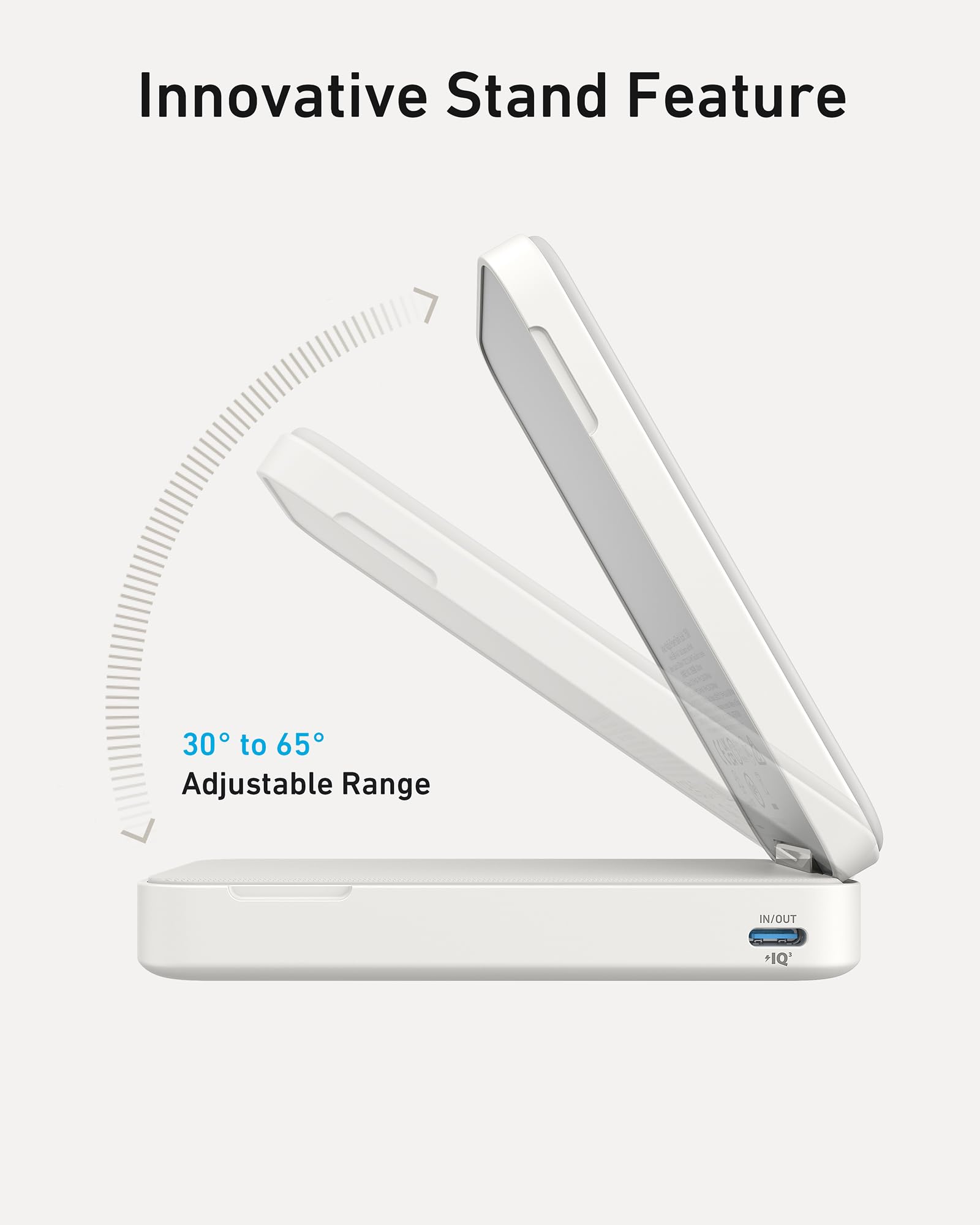 Anker MagGo Qi2 Certified 15W Ultra-Fast Magnetic Wireless Power Bank - 6600mAh Portable Charger with Adjustable Stand for iPhone 15/14/13 Series (Includes USB-C Cable) | Perfect for Travel, Office & On-The-Go Charging