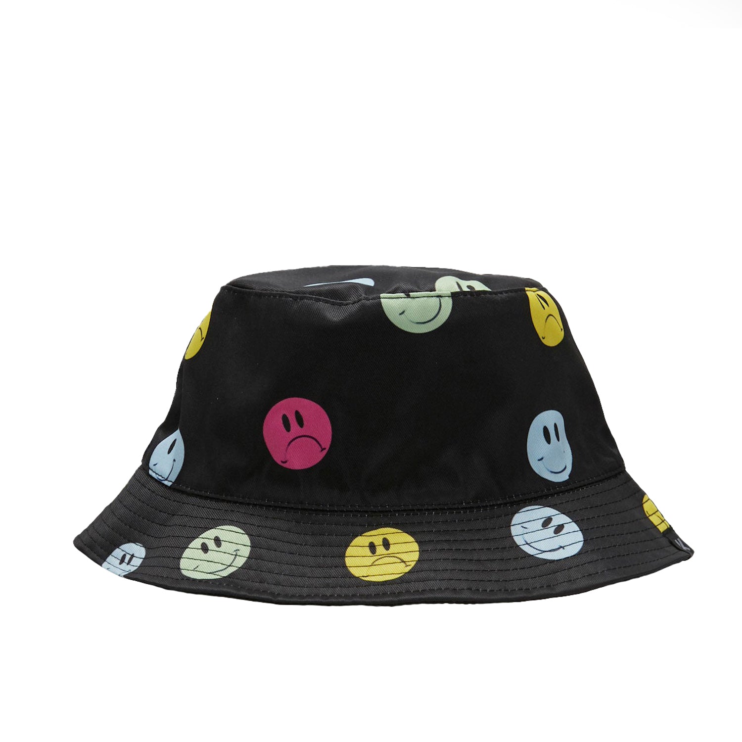 Mixed Emotions Black Bucket Hat for Men & Women - Trendy Adjustable Cotton Unisex Sun Hat for Outdoor, Beach, and Casual Wear