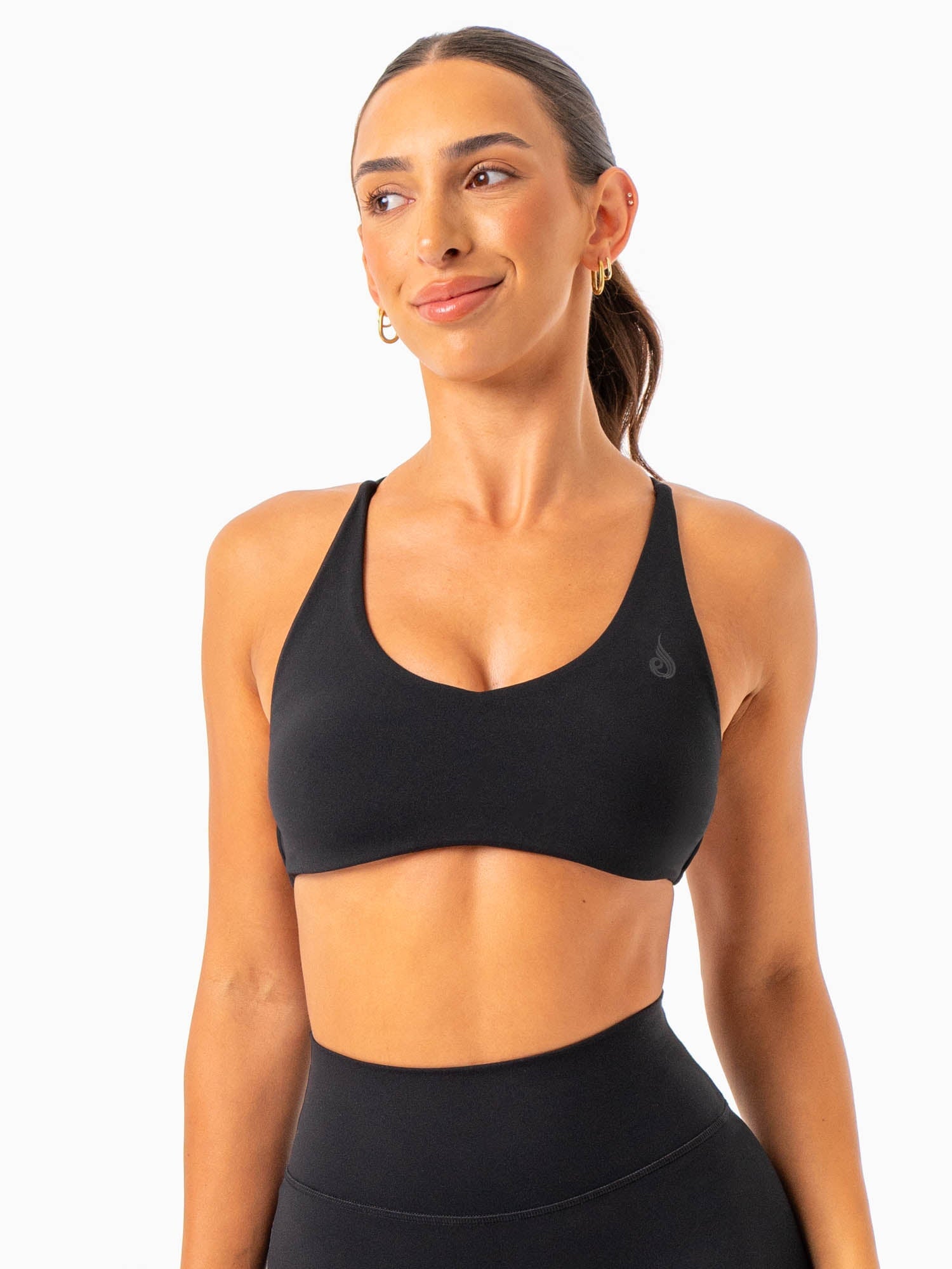 NKD Embody Sports Crop Top - Black | High-Performance Workout & Yoga Top for Women | Gym, Running, Pilates