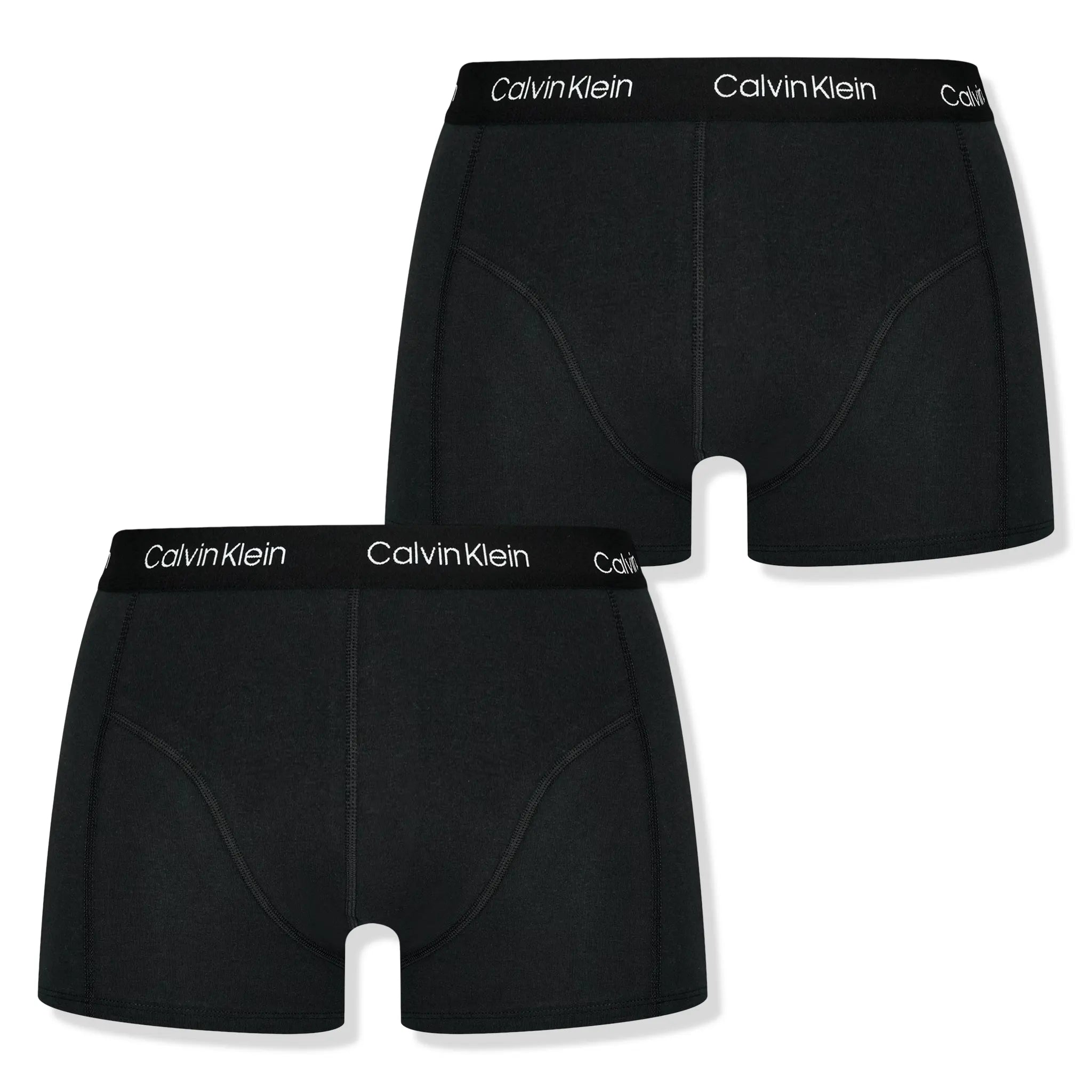 Calvin Klein Men's Black Cotton Trunks 2-Pack - Soft & Comfortable Underwear for Everyday Wear & Travel