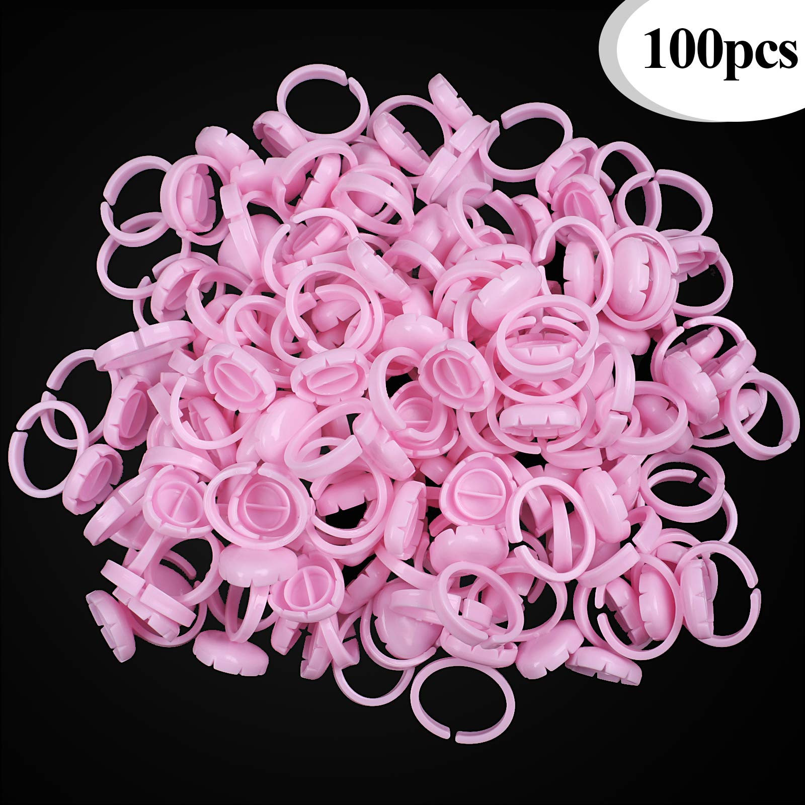 Fenshine Disposable Eyelash Glue Holder Ring Cups - Quick Blossom Lash Extension Tools for Volume Lashes | Perfect for Professional & Home Use in Salons, DIY Beauty, and Makeup Artists
