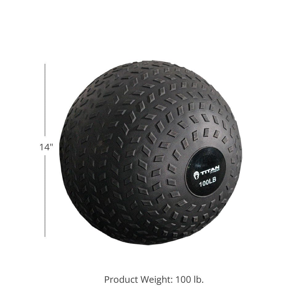 Titan Fitness Rubber Treadmill Slam Ball - Heavy Duty Dead Bounce Medicine Ball for Weight Training, CrossFit, HIIT Workouts - Perfect for Throwing, Catching, Slamming & Twisting Exercises - Gym, Home & Outdoor Fitness Equipment