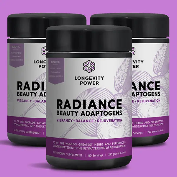 Radiance Beauty Adaptogens - Organic Herbal Supplements for Skin & Wellness | Boost Glow, Reduce Stress | Perfect for Daily Skincare & Self-Care Routine