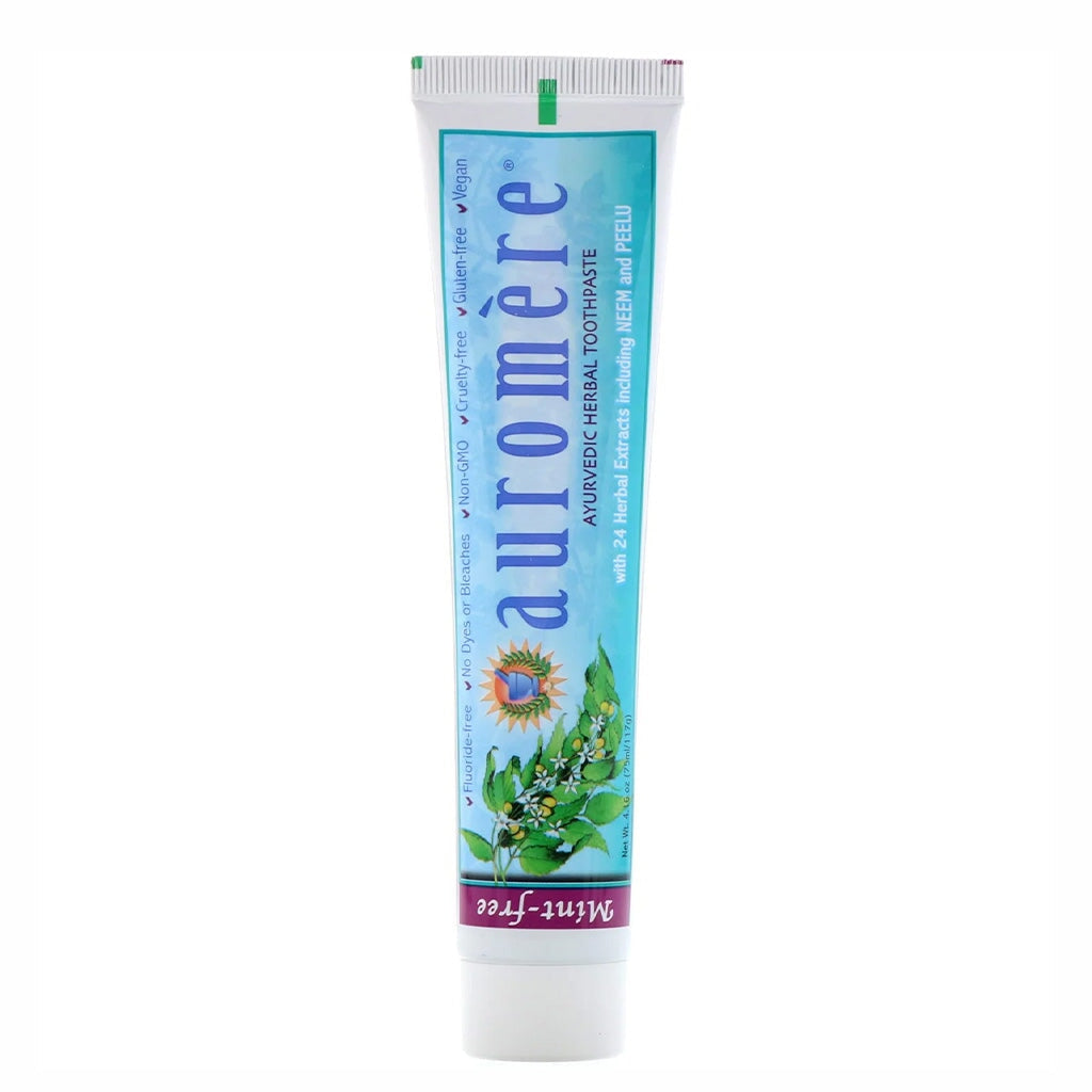 Auromere Ayurvedic Fluoride-Free Toothpaste for Natural Oral Care - Ideal for Sensitive Teeth & Holistic Dental Hygiene