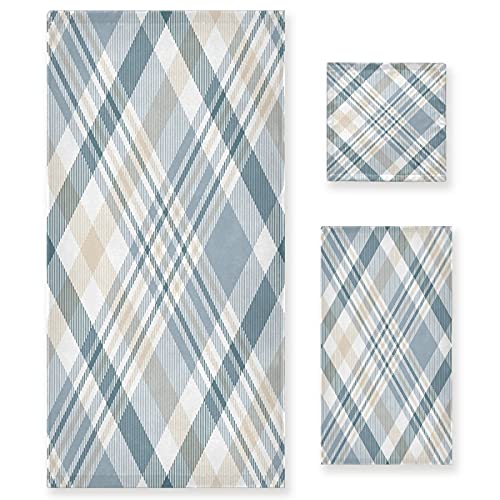 Light Blue Oblique Plaid