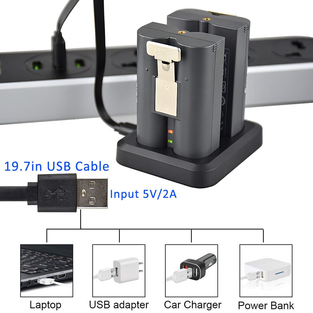 **Dual Ring Battery Charger Station for Ring Spotlight Cam, Video Doorbell 2/3/4 & Stick Up Cam - Fast Charging Dock for Rechargeable Batteries (Batteries Not Included) - Perfect for Home Security & Outdoor Monitoring**