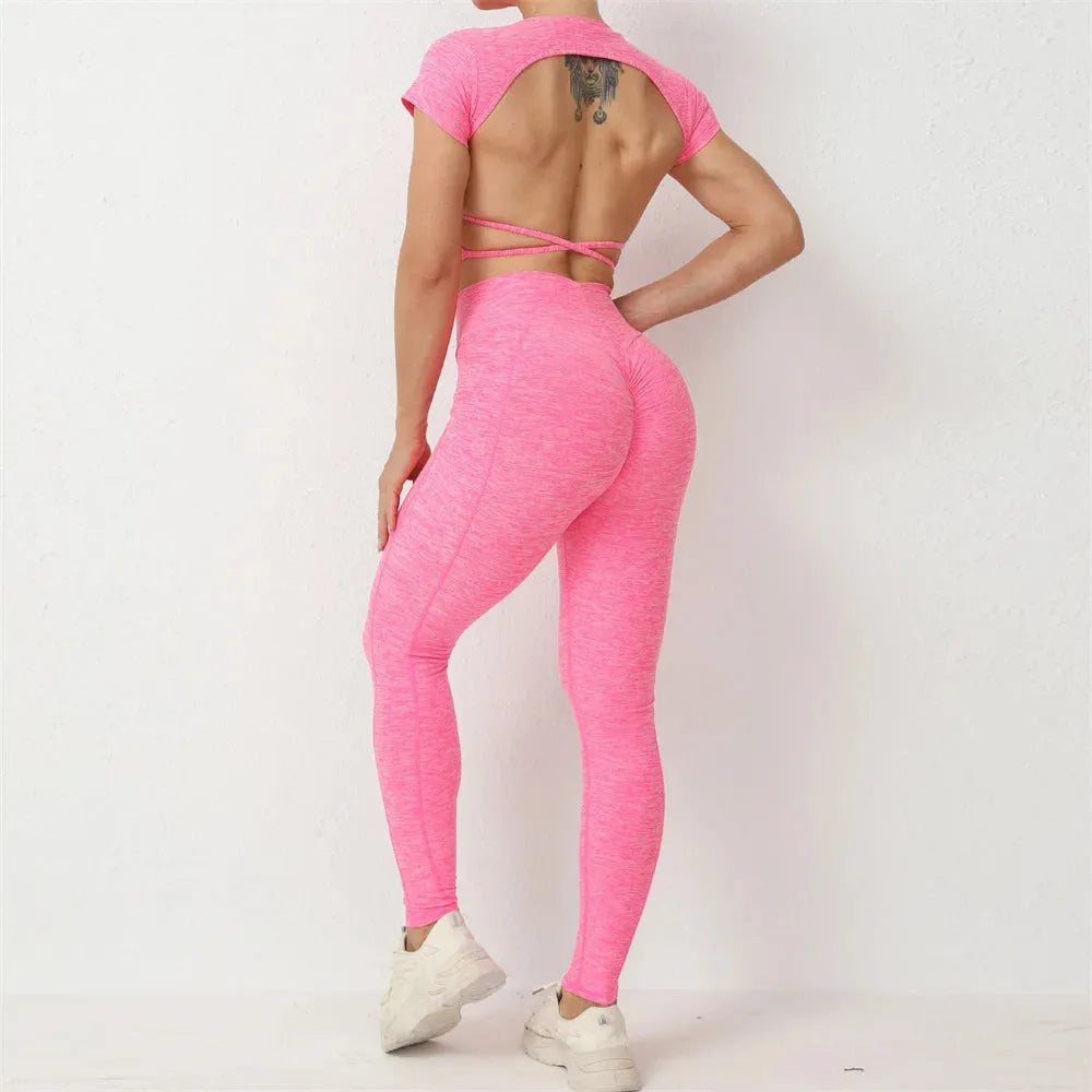 High Waist Nylon Scrunch Booty Yoga Pants for Women - Sexy Workout Leggings with Butt Lifting Design, Gym Tights & Activewear for Yoga, Running & Fitness Training