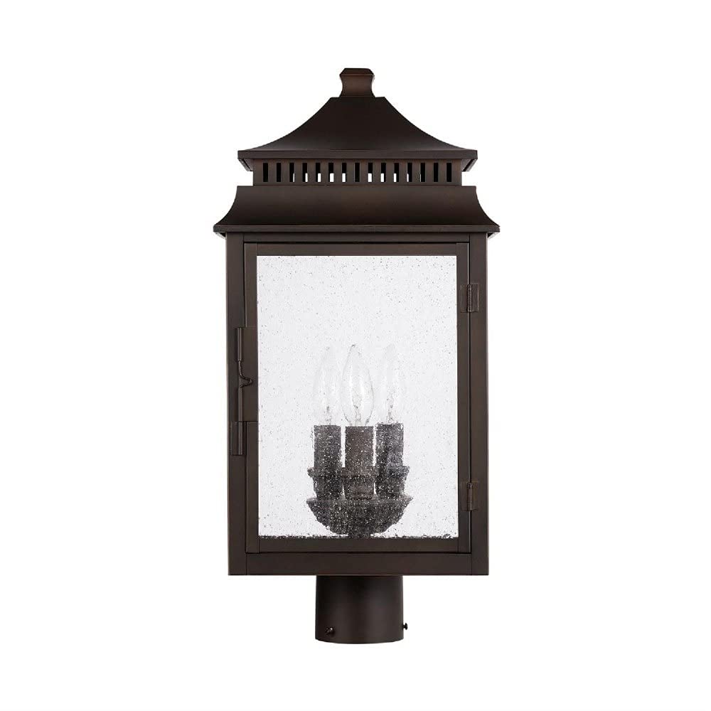 Capital Lighting 936932OZ Sutter Creek 3-Light Outdoor Post Lantern - 180W, 21