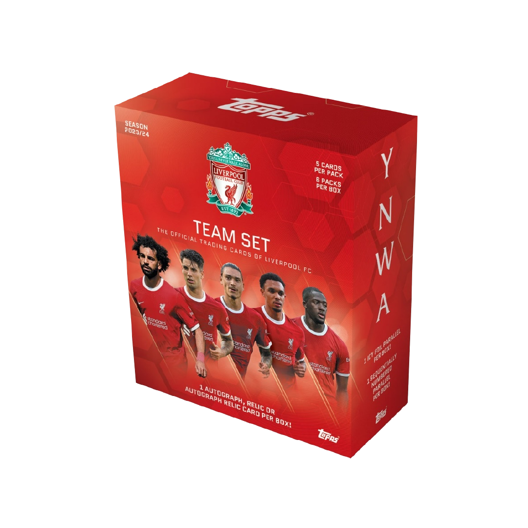 Official Topps Liverpool FC 2023/2024 Team Set Trading Cards Box - Perfect for Soccer Collectors and Fans to Display or Trade