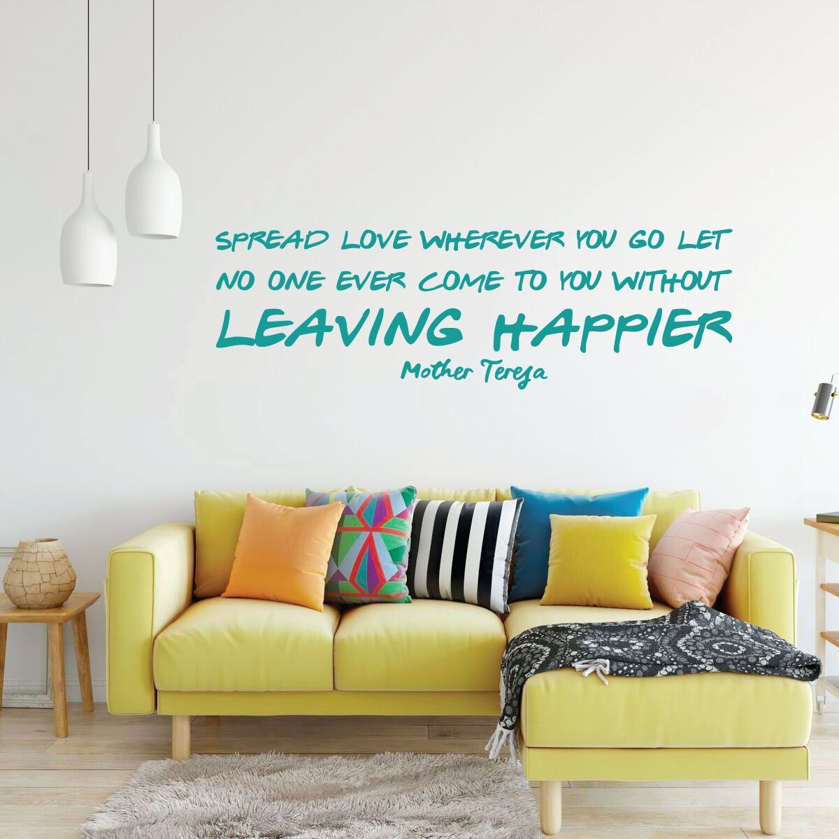 Mother Teresa Wall Decal - Christian Vinyl Sticker for Home Decor | Inspirational Bedroom & Living Room Wall Art | Perfect for Spiritual Spaces & Gift Giving