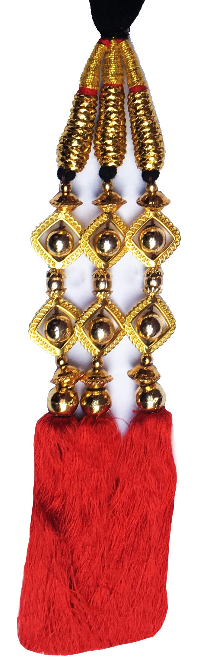 HARSHITANJAL Parandi Hair Extensions - Long Braid Hair Accessories for Women (HGS13R) | Perfect for Weddings, Parties & Cosplay