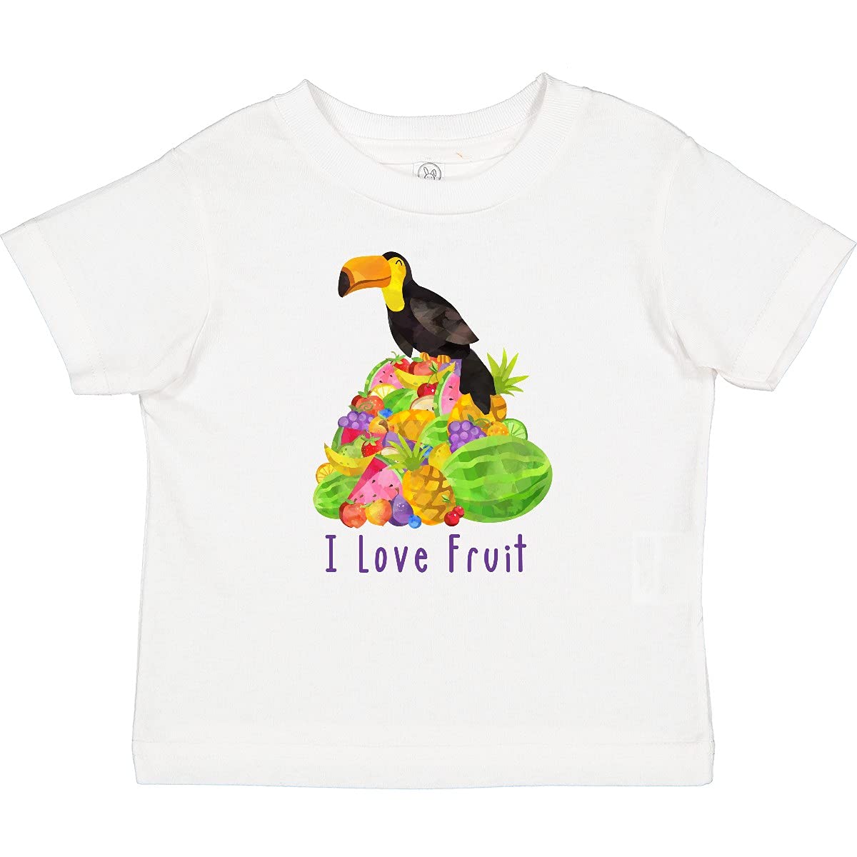 Inktastic I Love Fruit Toucan Baby T-Shirt | Cute Tropical Bird Graphic Tee for Toddlers | Perfect for Playdates, Birthday Parties & Family Photos