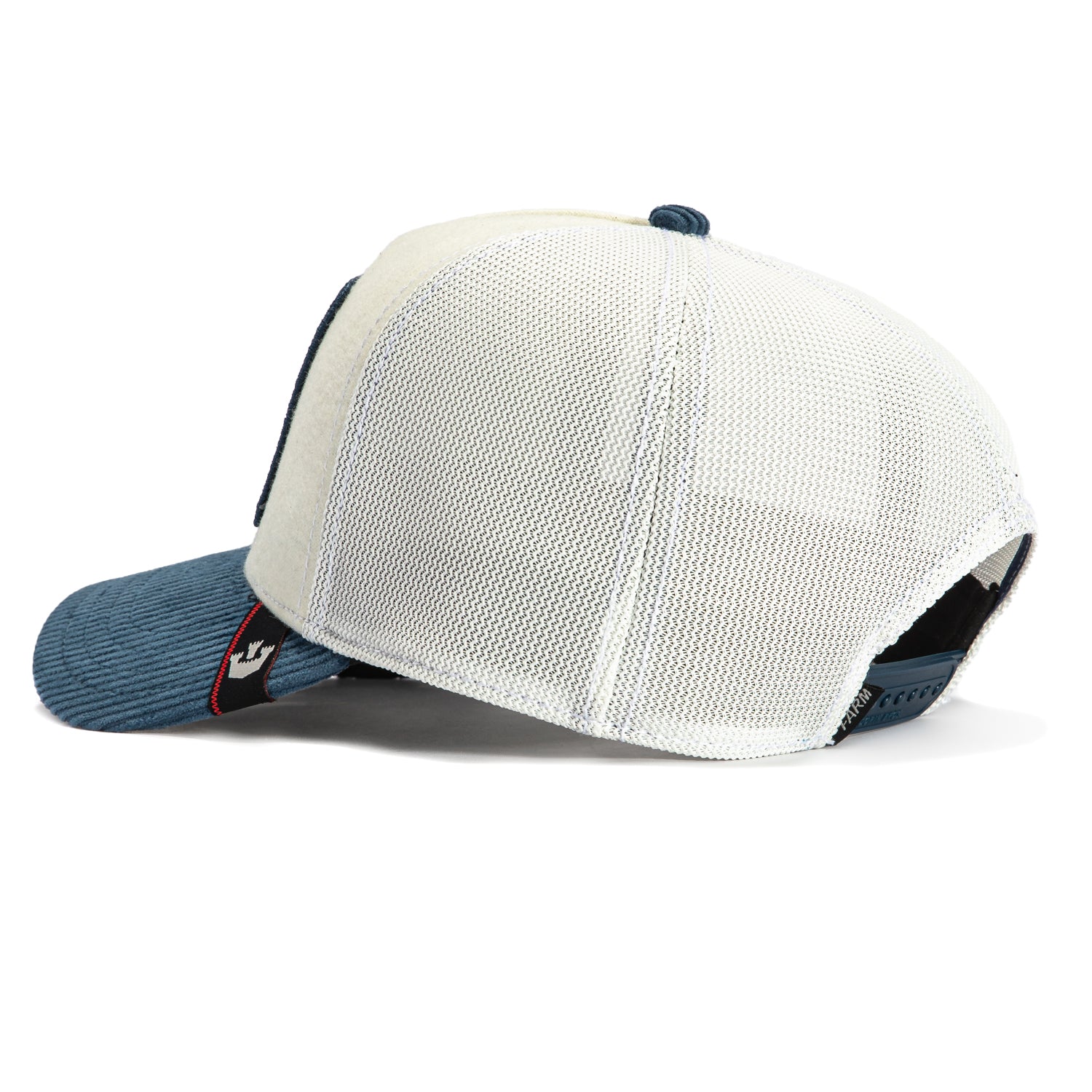 Goorin Bros Flow Lone Wolf Adjustable Trucker Snapback Hat - White & Navy | Stylish Baseball Cap for Men & Women | Perfect for Outdoor Activities, Sports & Casual Wear