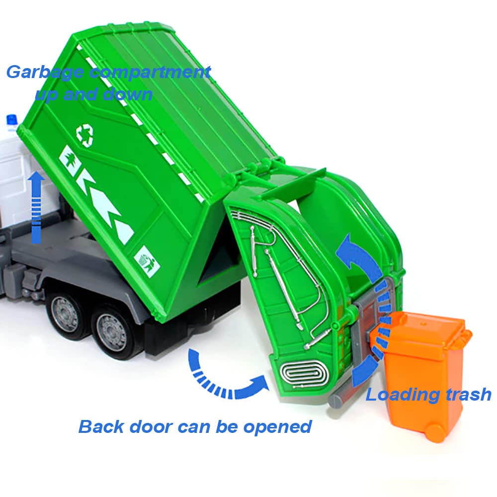 2.4G RC Garbage Truck Toy with Lights & Sounds - 6 Channel Remote Control Waste Management Vehicle for Kids | Rechargeable Battery Powered | Educational Recycling Toy for Boys & Girls Ages 3-8 | Perfect Christmas Gift for Toddlers (Playroom, Birthday Party, Outdoor Fun)
