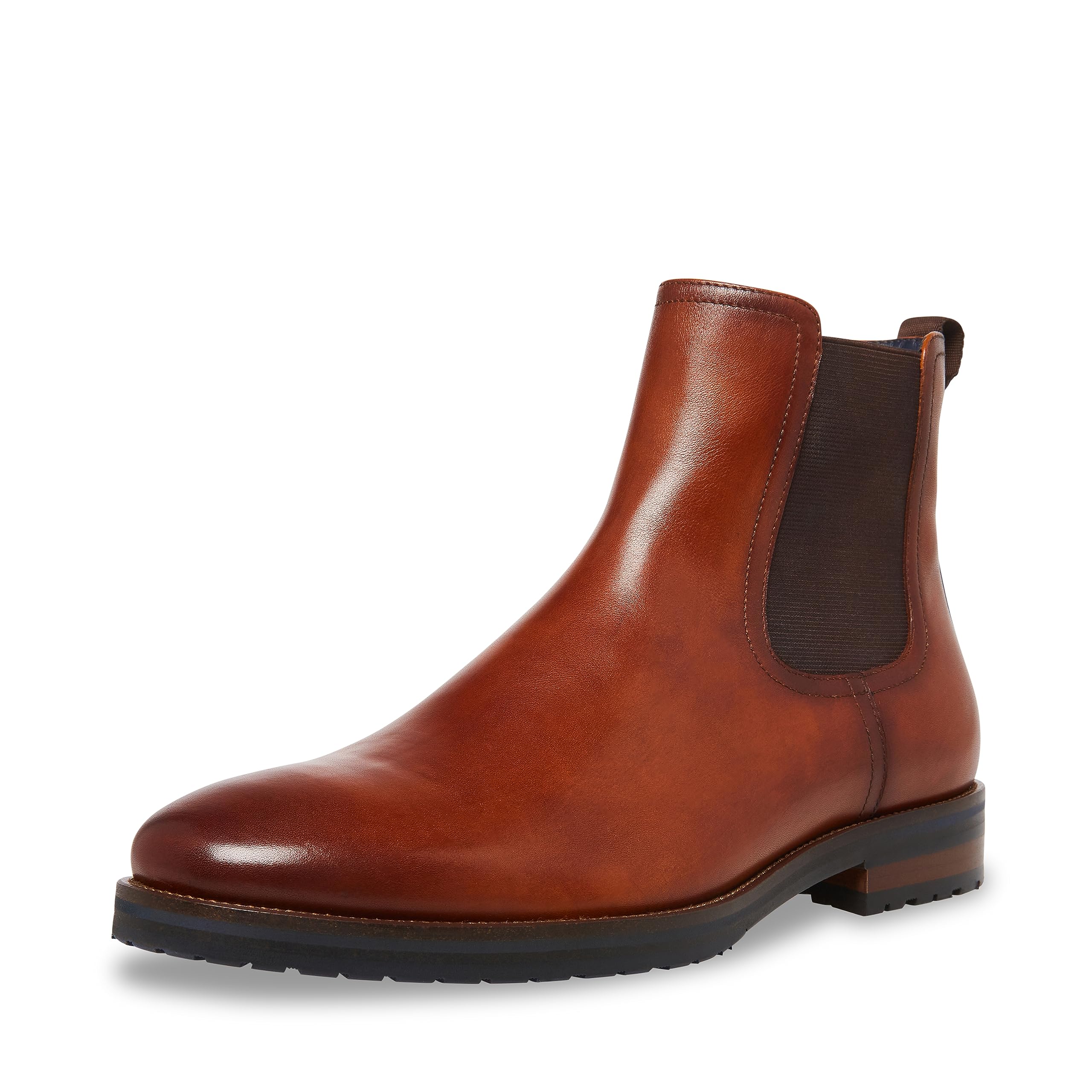Steve Madden Men's Sverne Boot - Waterproof Leather Chelsea Boots for Men, Slip Resistant Comfortable Ankle Boots - Perfect for Casual Wear, Work & Outdoor Activities