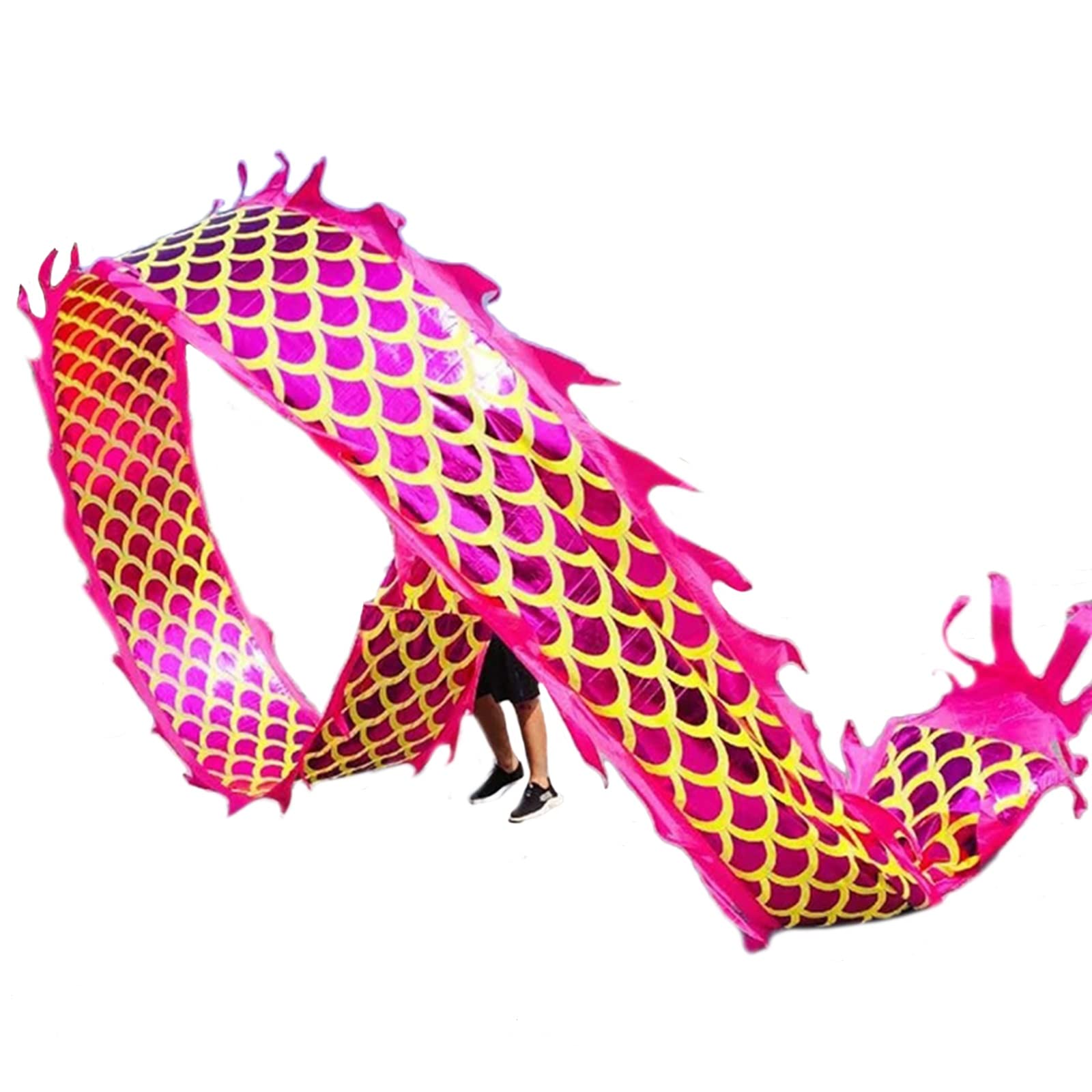 Vibrant Chinese Dragon Dance Streamer - 10m/33ft Multi-Color Long Flow Ribbon for Adults, Perfect Birthday Gift for Parents, Husband & Wife | Traditional Folk Toy for Festivals, Parties & Cultural Celebrations