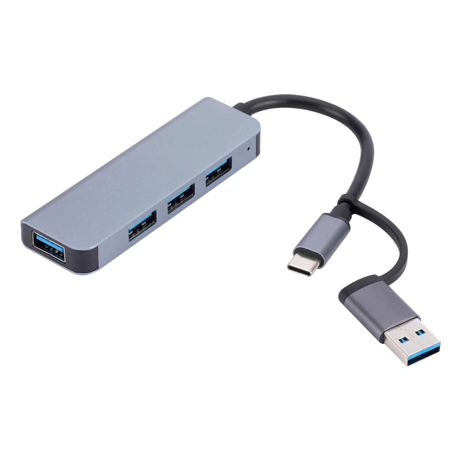 MLWSKERTY USB C Hub with 4 Ports - Multi-Port USB Adapter for Smartphones, Laptops & Nintendo Switch - Compact USB Dongle for Home Office, Travel & Gaming Accessories