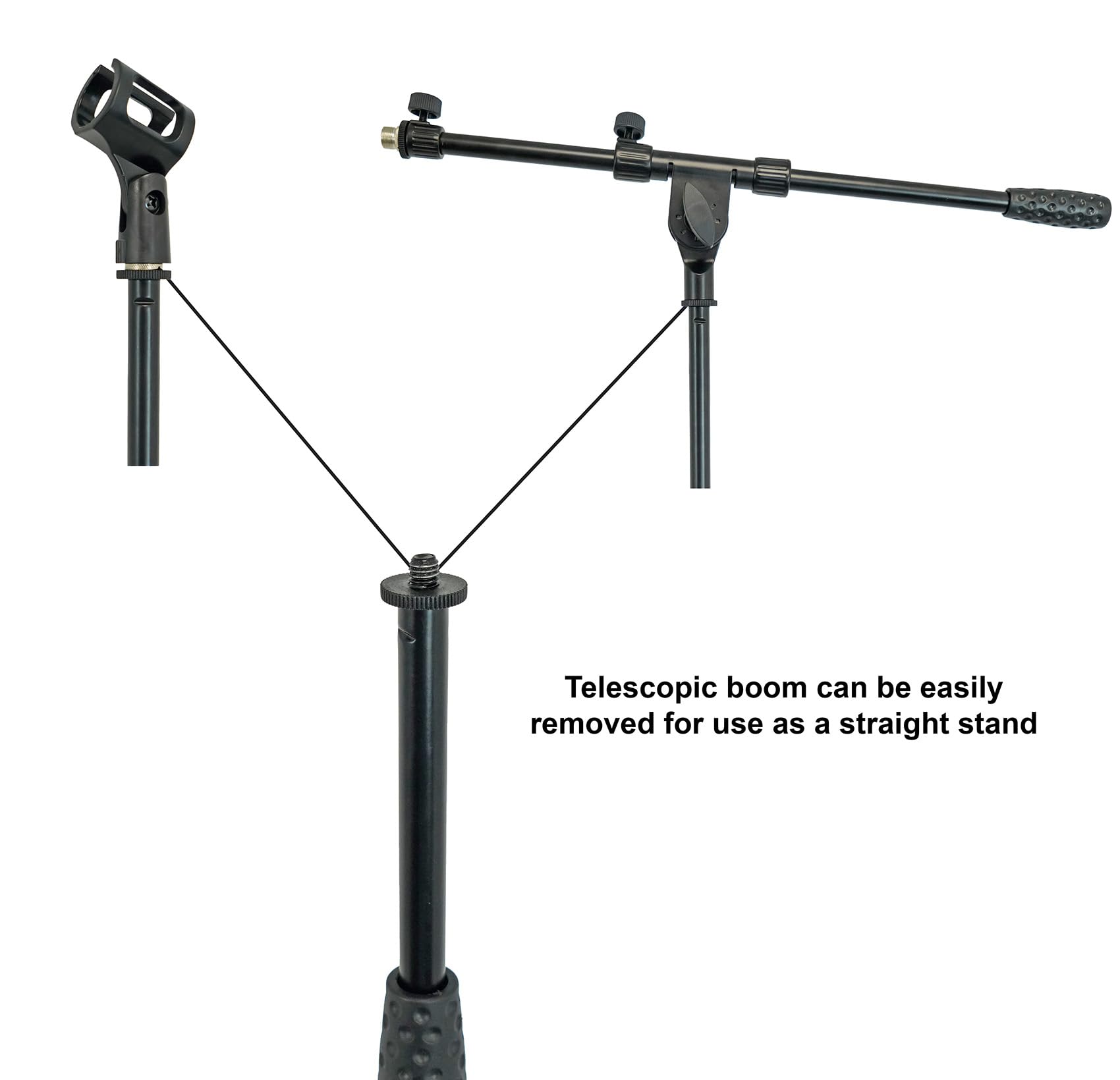 Rockville RMC-XLR Professional Metal Handheld Wired Microphone with Tripod Stand - Studio Recording, Live Performances & Podcasting (Black)