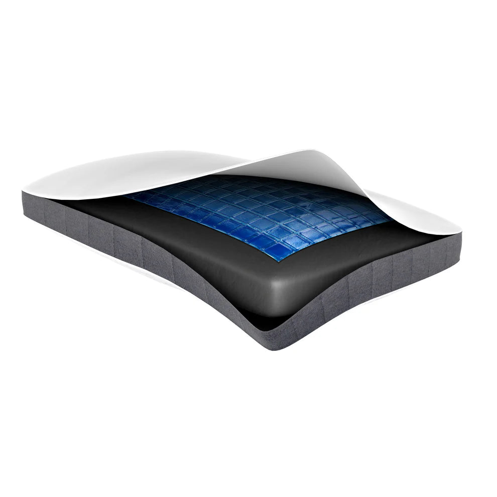 Bamboo Charcoal Cooling Gel Memory Foam Pillow with Washable Cover - Orthopedic Support for Neck Pain Relief, Breathable & Hypoallergenic for Side, Back & Stomach Sleepers - Perfect for Home, Office & Travel Use