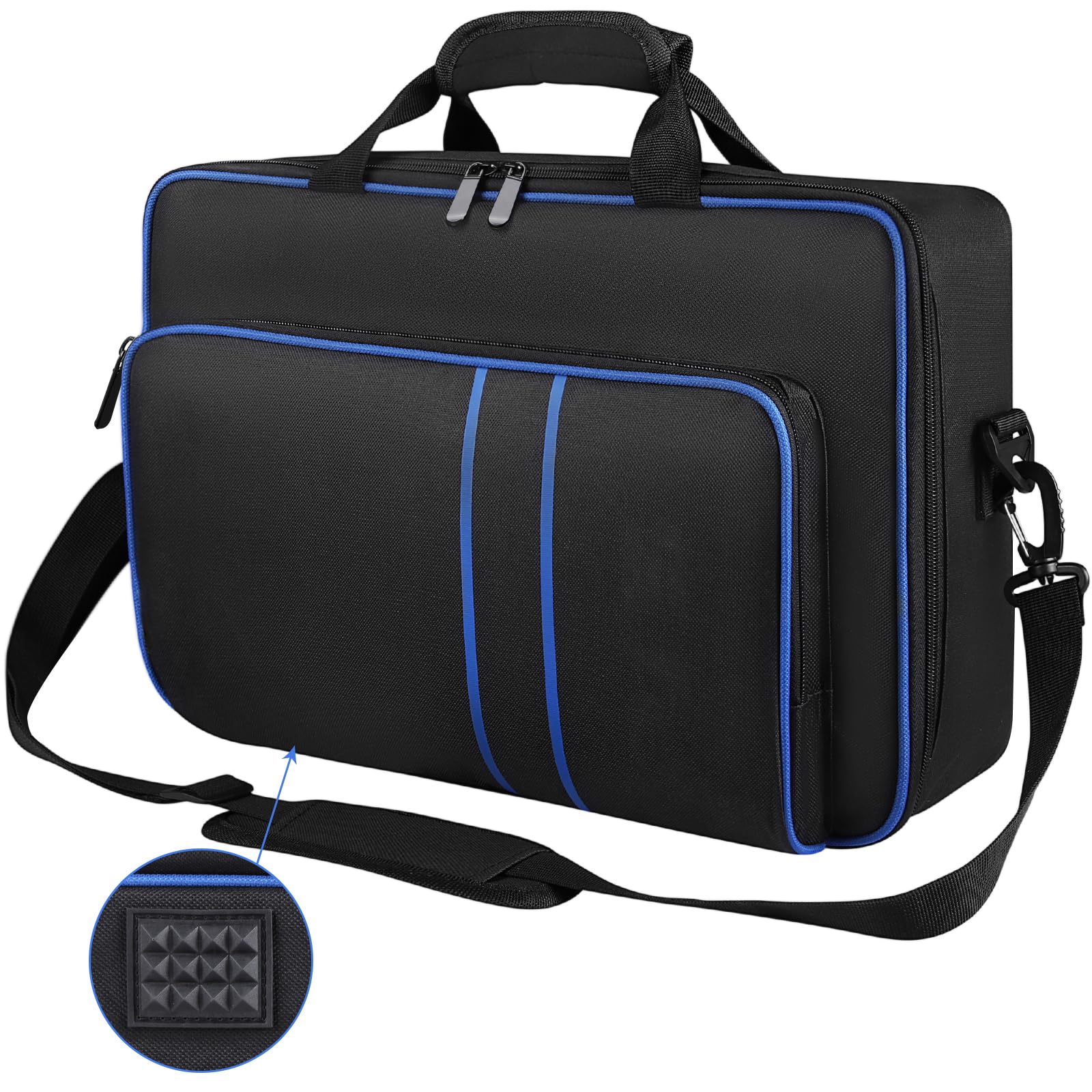 Premium PS5 Carrying Case - Travel Storage Bag for Playstation 5 Console & Accessories | Compatible with PS5 Disc/Digital Edition, Controllers & Game Cards | Durable Portable Protection for Gaming On-The-Go | Perfect for Travel, Commuting & Storage | Black